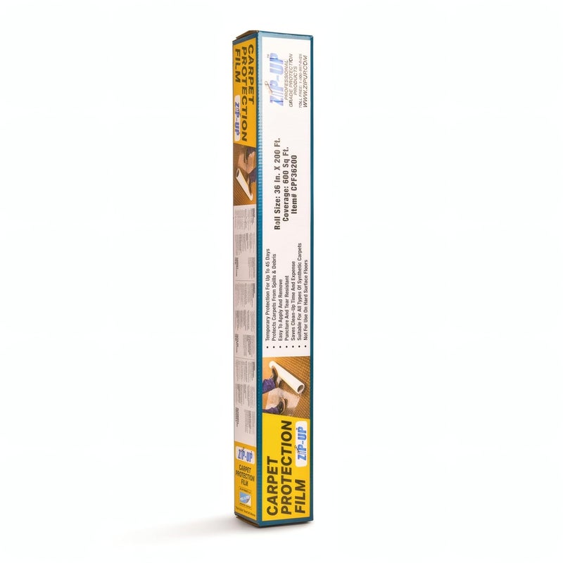 ZIP-UP Carpet Protection Film - 36" x 200' Floor and Surface Shield with Self Adhesive Backing & Easy Installation - CPF36200 - Image 4